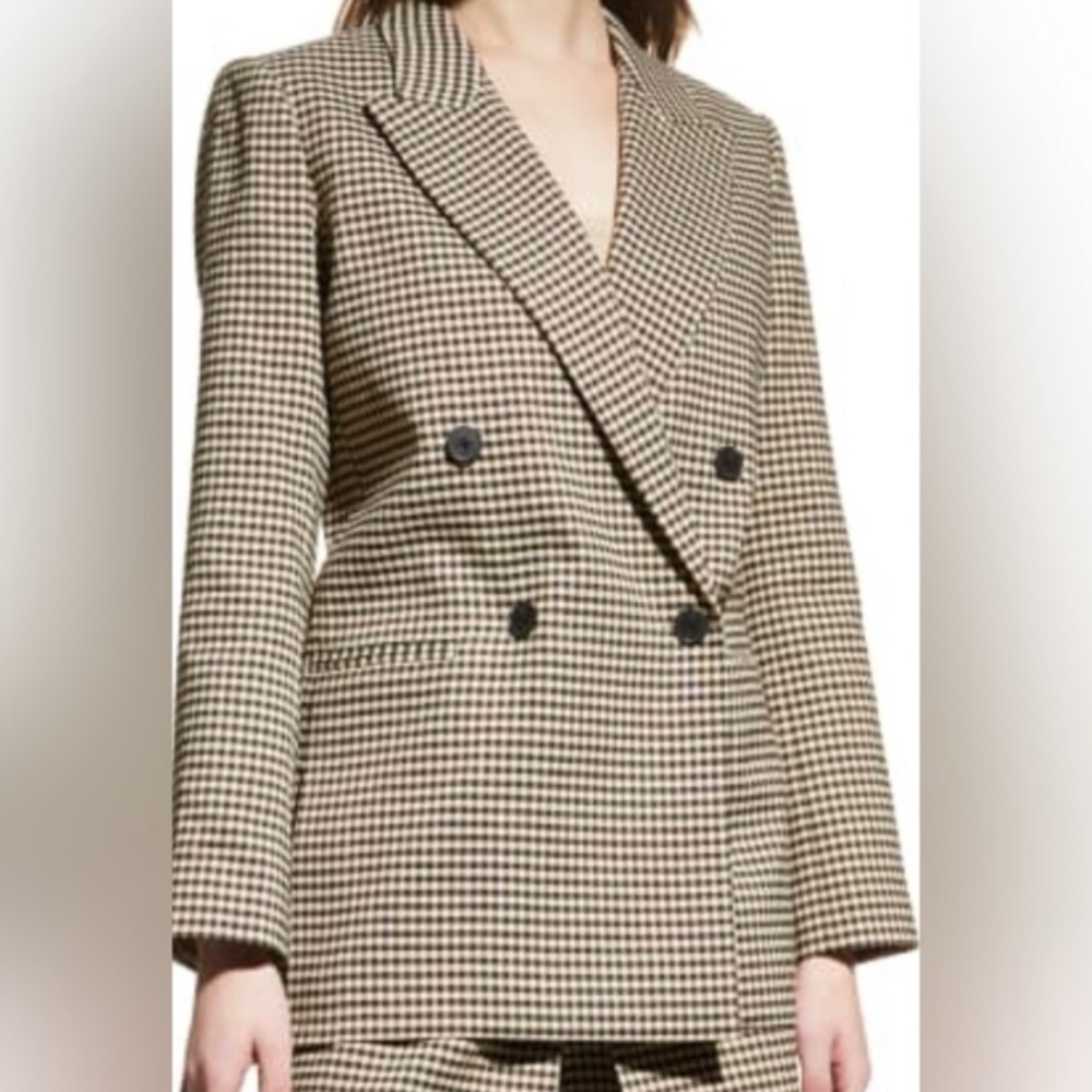 Rebecca Taylor NWT Blazer in check Espresso 6